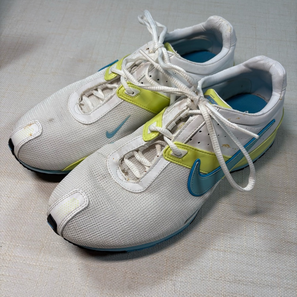 Nike Zoom Running Cross-Train RARE 318184-141 White Pastel Blue Yellow US 9.5
